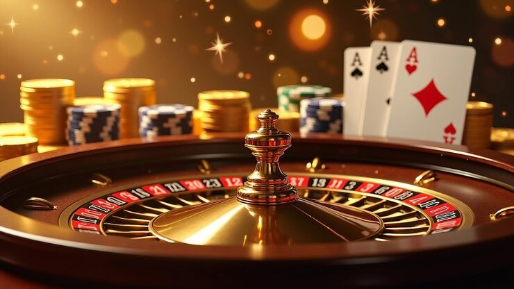 Live dealer table with professional host and multi-camera broadcast setup